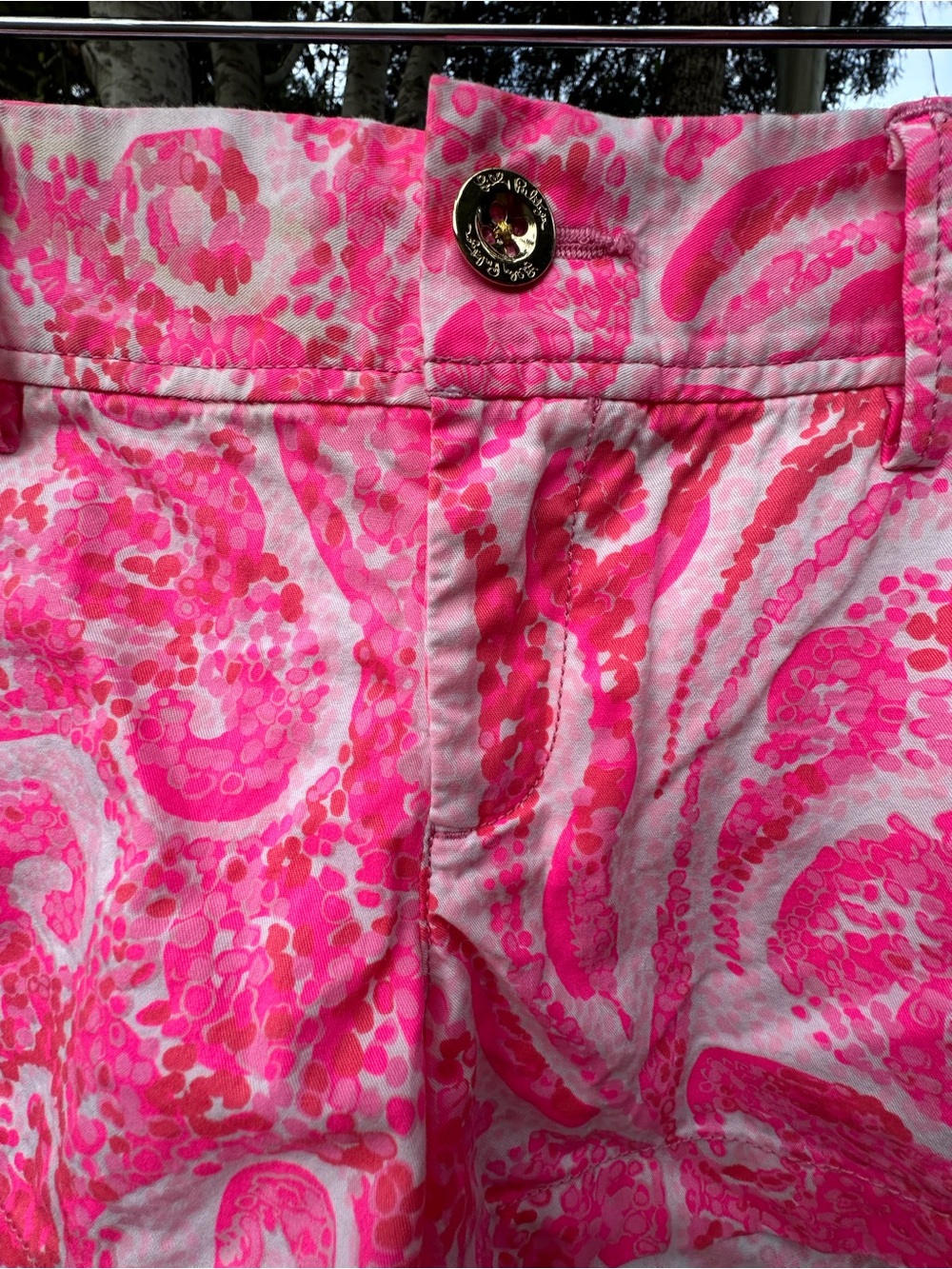 Lilly Pulitzer Pink Swirl Print Micro Shorts Preppy Resortwear Coastal Feminine - Picture 4 of 14